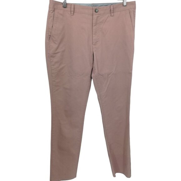 Bonobos Tailored Fit Straight Leg Chino Pants Size 35 x 32 Cotton Soft Pink - Picture 1 of 10